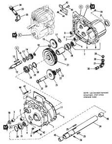 Transmission Group Diagram and Parts List for 7116H 1690489 Simplicity Lawn Tractor