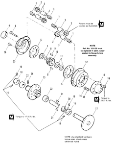 Rear Axle And Differential Group Diagram and Parts List for 7116 1691434 Simplicity Lawn Tractor
