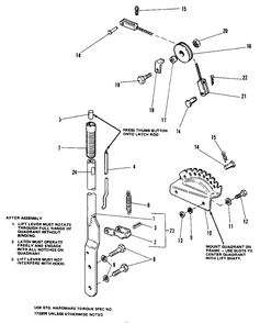 Lift Lever And Cable Group (7010 And 7016) Diagram and Parts List for 7010 1690333 Simplicity Lawn Tractor