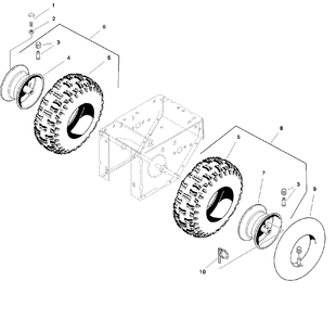 Wheels And Tires Group Diagram and Parts List for 1060E 1694440 Simplicity Snow Blower