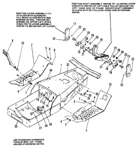 Frame And Footrest Group (7010 And 7016) Diagram and Parts List for 7010 1690333 Simplicity Lawn Tractor