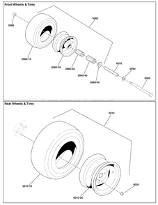 Wheel And Tire Group S/N: 4000771924 And Above Diagram and Parts List for 5901744  Simplicity Lawn Tractor