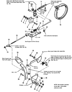 Brake And Clutch Group - Later Models Diagram and Parts List for 3110 1690566 Simplicity Lawn Tractor