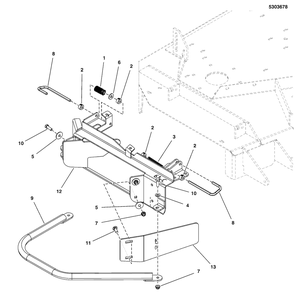 Blower Mount Group - 61-Inch Mower Decks, Turbo-Pro Max Diagram and Parts List for 5600864  Simplicity Lawn Tractor Accessories