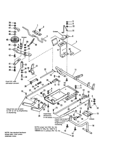 36-Inch Clutch And Roller Support Group Diagram and Parts List for 5116 1690630 Simplicity Lawn Tractor