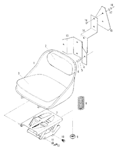 Seat Group (3486i37) Diagram and Parts List for 9528 2097173 Simplicity Lawn Tractor