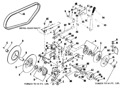 Variable Speed Pulley Diagram and Parts List for 3012 990434 Simplicity Lawn Tractor