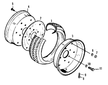 Turf Wheel - Front Group (3486i68) Diagram and Parts List for 9528 2097173 Simplicity Lawn Tractor