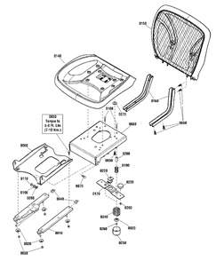 Seat Group Diagram and Parts List for 2691419-01  Simplicity Lawn Tractor