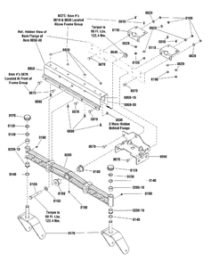 Front Axle Group Diagram and Parts List for ZT2246 2691037-01 Simplicity Lawn Tractor