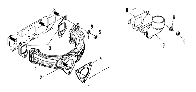 Manifolds - Intake And Exhaust Group (3486i14) Diagram and Parts List for 9528 2097173 Simplicity Lawn Tractor