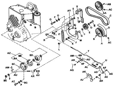 Clutch And Brake Group Diagram and Parts List for 3212H 990573 Simplicity Lawn Tractor