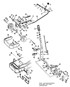 Power Take Off Group Diagram and Parts List for 738 990898 Simplicity Lawn Tractor