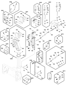 Discharge Chute Group Diagram and Parts List for SELECT1527 1696821-02 Simplicity Snow Blower