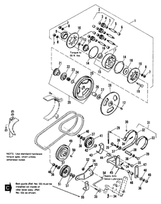 Pulley And Planetary Group Diagram and Parts List for 7116 1690660 Simplicity Lawn Tractor
