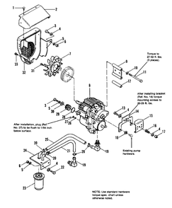 Hydrostatic Pump Group - Early Models Diagram and Parts List for 7116H 1690578 Simplicity Lawn Tractor