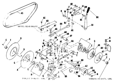 Variable Speed Pulley Diagram and Parts List for 3112V 990495 Simplicity Lawn Tractor