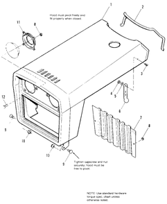 Hood And Grille Group Diagram and Parts List for 7116 1691434 Simplicity Lawn Tractor