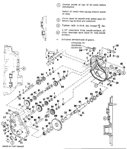 Transmission Group Diagram and Parts List for 2012 990400 Simplicity Lawn Tractor