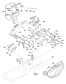 Seat, Body And Fuel Tank Group Diagram and Parts List for ZT21546 2691140-00 Simplicity Lawn Tractor