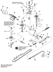 Brake And Clutch Group Diagram and Parts List for 4212H 1691931 Simplicity Lawn Tractor