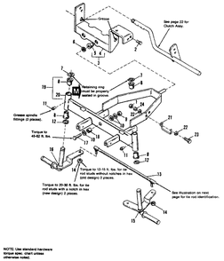 Front Axle Group (Early Styles) Diagram and Parts List for 5211 1691095 Simplicity Lawn Tractor