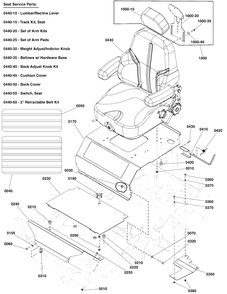 Seat Mount And Floor Group S/N: 4000875836 And Below Diagram and Parts List for 5901799  Simplicity Lawn Tractor