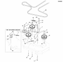 48 Mower Deck - Pulleys Belts  Idler Arm Diagram and Parts List for 5900506  Simplicity Lawn Tractor