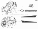 Decal Group - Brand  Model Diagram and Parts List for 5900506  Simplicity Lawn Tractor