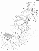 Seat Mount  Floor Group - SN 2016269736  Above (5300230) Diagram and Parts List for 5900525  Simplicity Lawn Tractor