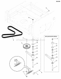 Transaxle Drive Group Diagram and Parts List for 5900530  Simplicity Lawn Tractor