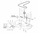 34 Mower Deck - Belt Idler Arm  Hitch Diagram and Parts List for 2690447  Simplicity Lawn Mower