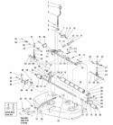 34 Mower Deck - Height Adjustment  Roller Bar Diagram and Parts List for 2690447  Simplicity Lawn Mower