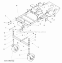 Main Frame  Front Suspension Diagram and Parts List for 5900728  Simplicity Lawn Tractor