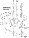 50 Mower Deck - Housing Arbors  Blades Group Diagram and Parts List for 5900728  Simplicity Lawn Tractor