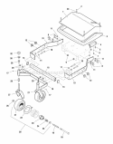 32 Mower Deck - Frame Caster  Shield Diagram and Parts List for 5900515  Simplicity Lawn Mower
