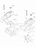 Fuel Tank  Mount Group Diagram and Parts List for 2690479  Simplicity Lawn Tractor