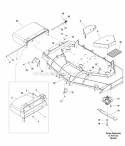 61 Mower Deck - Housing Covers Spindles  Blades Diagram and Parts List for 5900821  Simplicity Lawn Tractor