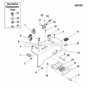 Instrument Control Panel Group Diagram and Parts List for 5900821  Simplicity Lawn Tractor