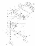 Main Frame  Front Suspension Group Diagram and Parts List for 5900821  Simplicity Lawn Tractor