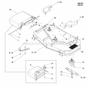 44  48 Mower Deck - Housing Covers Spindles  Blades Group Diagram and Parts List for 5900765  Simplicity Lawn Tractor