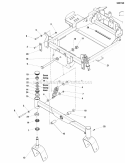 Main Frame  Front Suspension Group Diagram and Parts List for 5900765  Simplicity Lawn Tractor