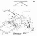 Parking Brake Group Diagram and Parts List for 5900765  Simplicity Lawn Tractor