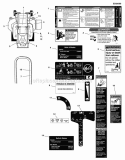 Decals - Safety  Operation Diagram and Parts List for 5900765  Simplicity Lawn Tractor