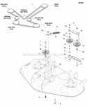 52 Mower Deck - Belts  Idler Group Diagram and Parts List for 5900774  Simplicity Lawn Tractor