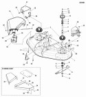 52 Mower Deck - Housing Covers Spindles  Blades Group Diagram and Parts List for 5900774  Simplicity Lawn Tractor