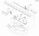 50 Mower Deck - Rear Roller  Linkage Diagram and Parts List for 2690451  Simplicity Lawn Tractor