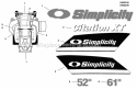 Decal Group - Brand  Model (5303242) Diagram and Parts List for 5901229  Simplicity Lawn Tractor