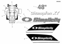 Decal Group - Brand  Model (5303254) Diagram and Parts List for 5901230  Simplicity Lawn Tractor