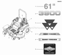Part Location Diagram of 5103111YP Murray DECAL, MASSEY, FRONT,